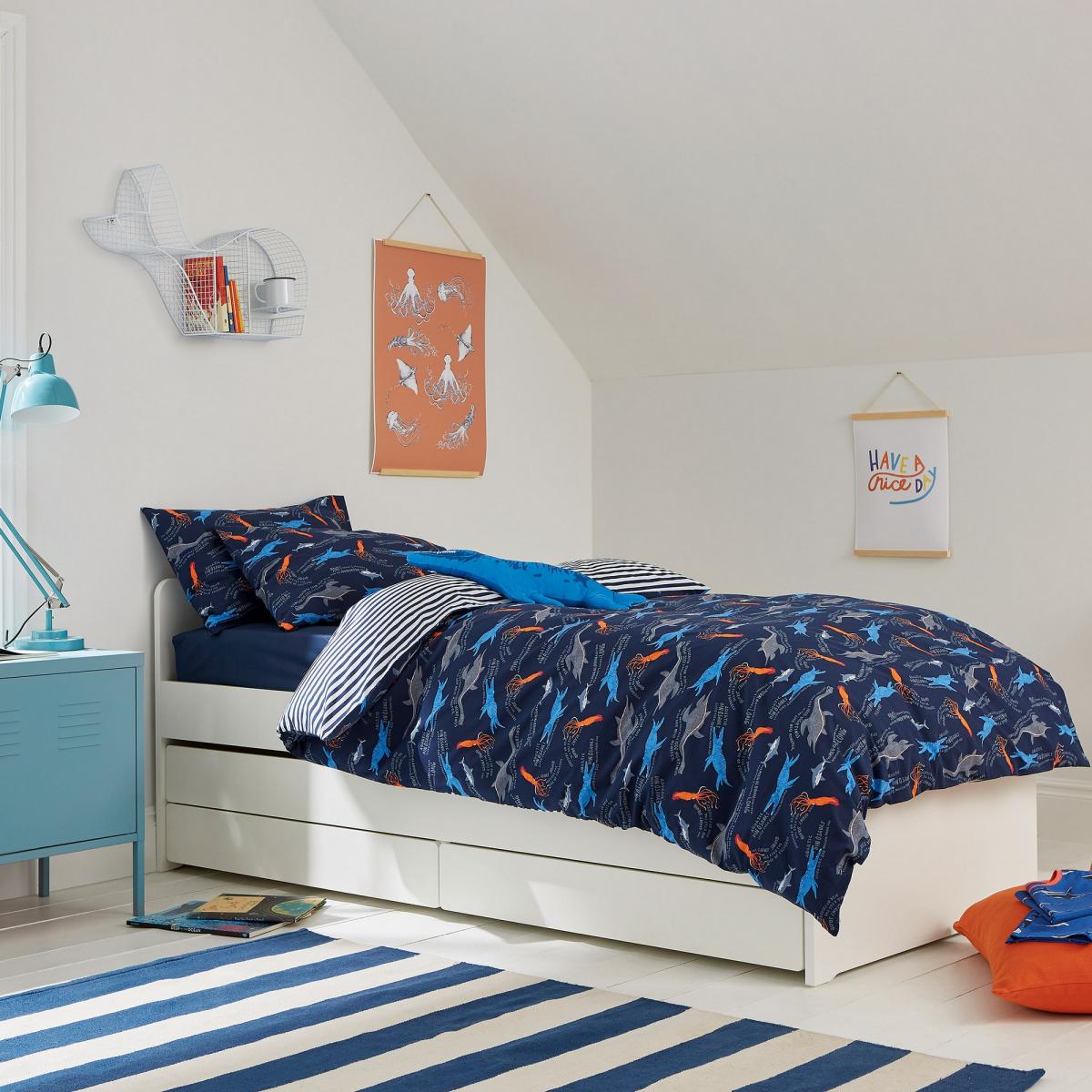 Sea Monsters Cotton Bedding Set by Joules in Navy Blue&nbsp;137x200cm – image 2