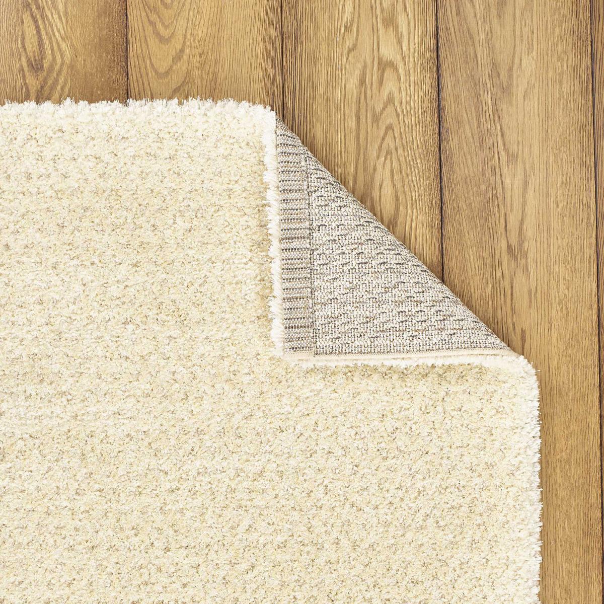 Galaxy Plain Shaggy Rugs 45801 100 in Cream 160x230cm – image 3