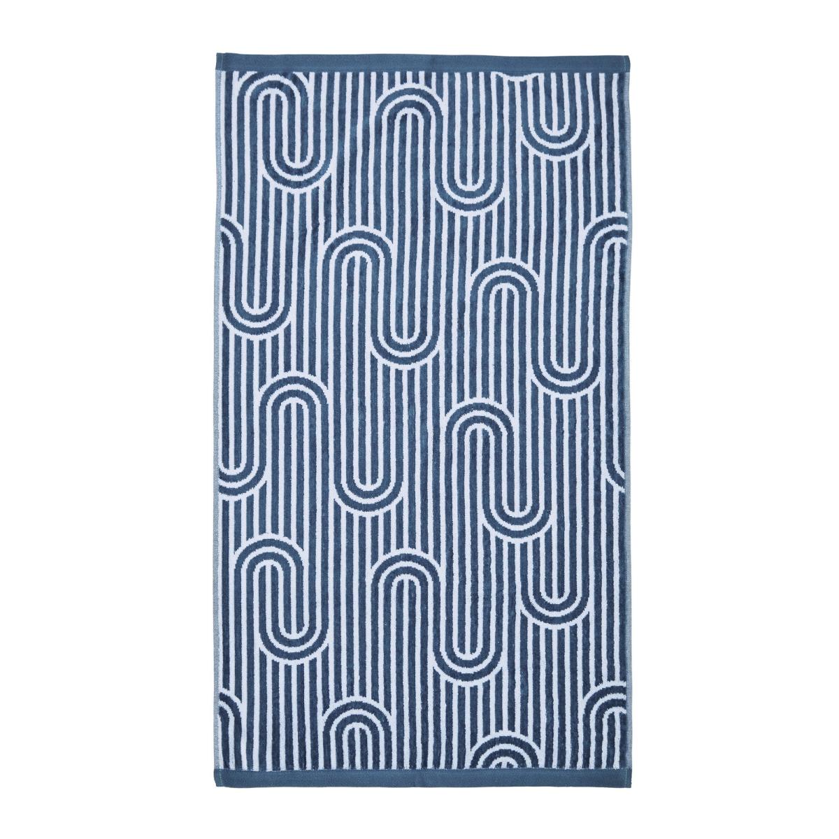 Empire Geometric Cotton Towels by Helena Springfield in Blue 50x90cm – image 2