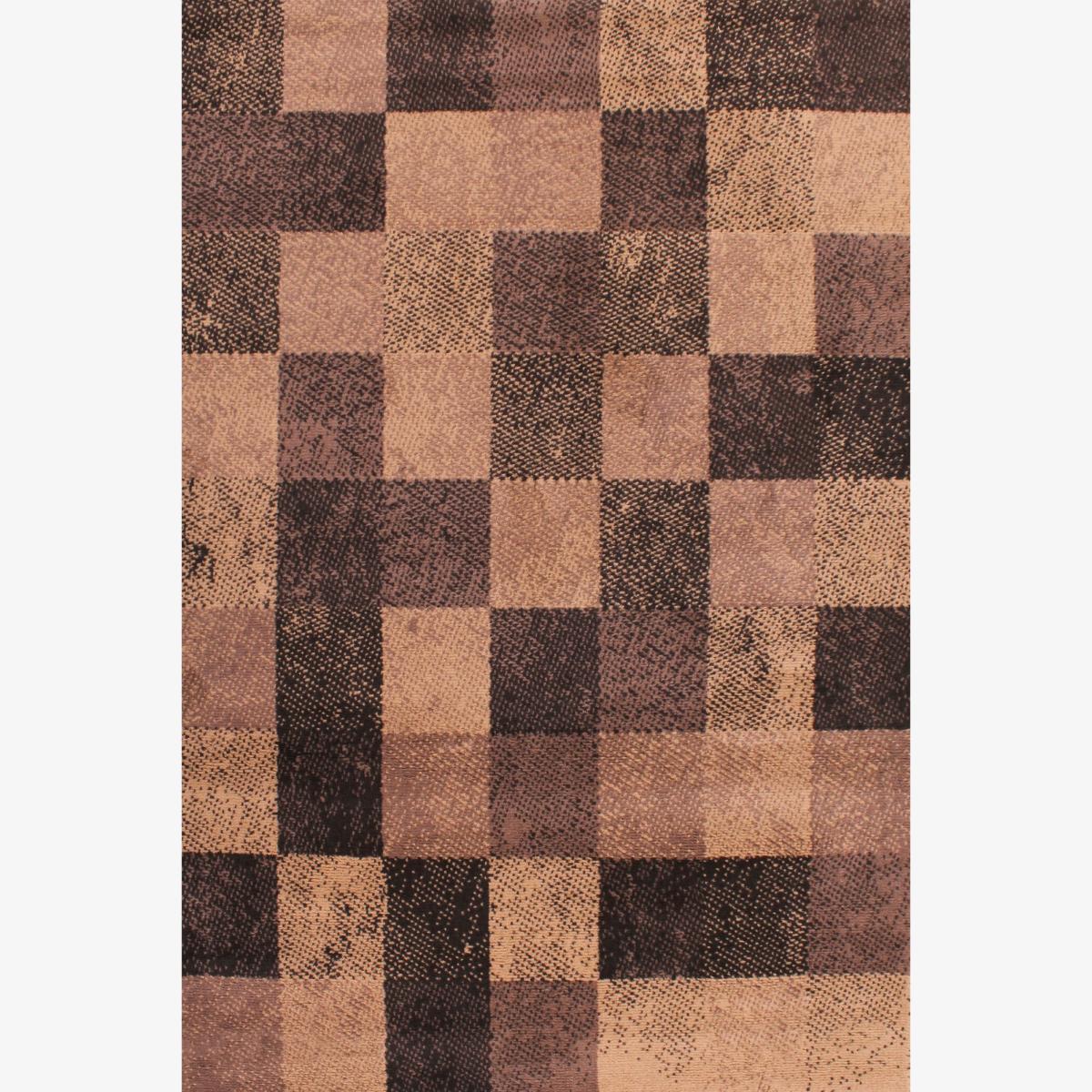 Squares Geometric Rugs in Taupe Brown 60x110cm – image 1