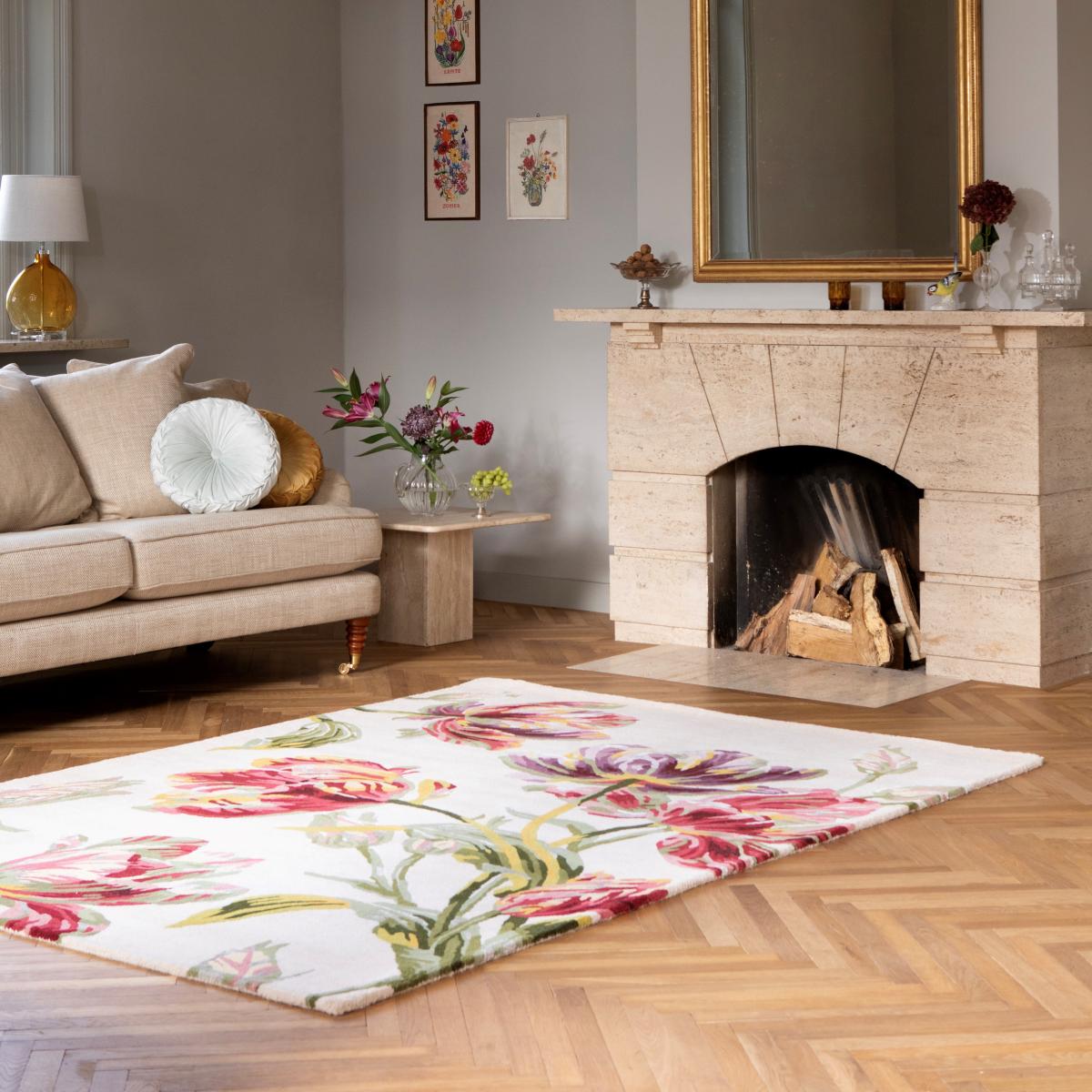 Gosford Floral 081300 Rug by Laura Ashley in Cranberry Red 250x350cm – image 2