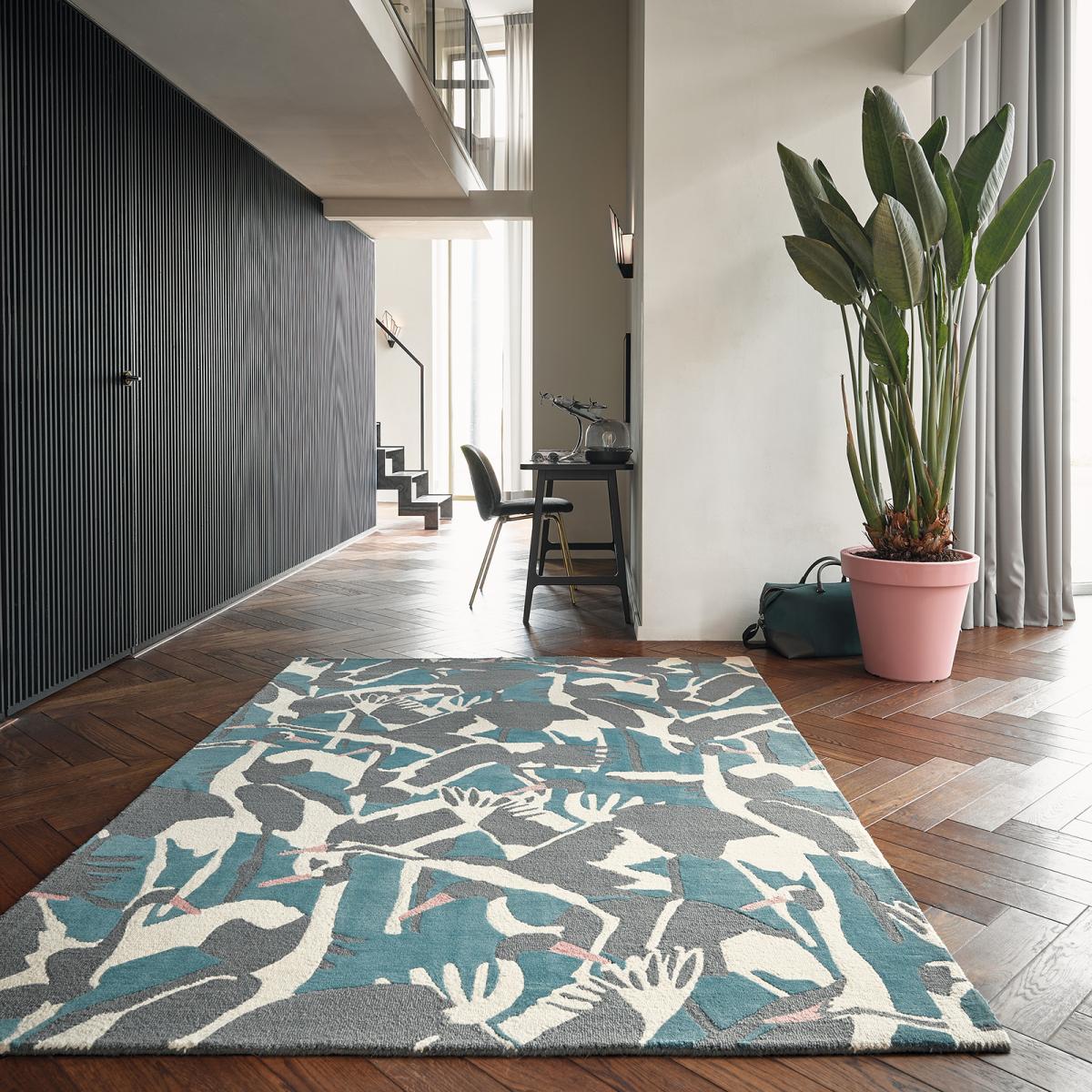 Cranes Rugs 57008 by Ted Baker in Petrol170x240cm – image 1