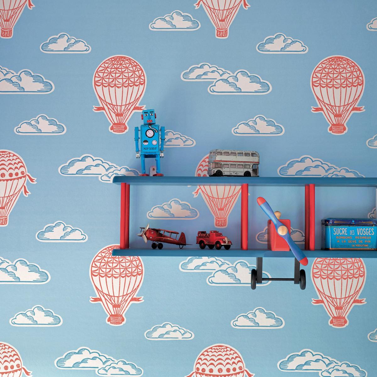 Balloons Wallpaper 214030 by Sanderson in Sky Blue Red Roll – image 3