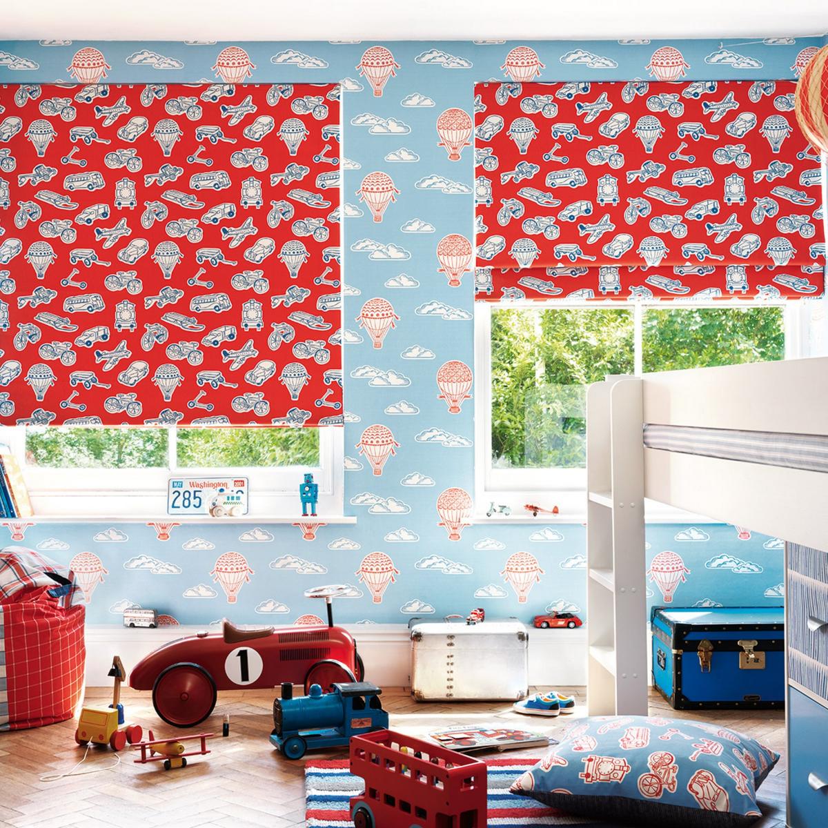 Balloons Wallpaper 214030 by Sanderson in Sky Blue Red Roll – image 4