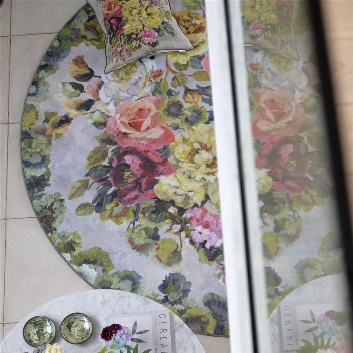 Modern Grandiflora Rose Epice Round Circle Rug by Designers Guild – image 2