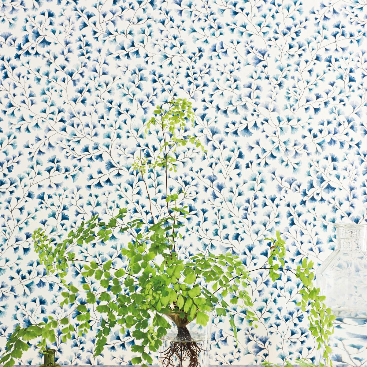 Maidenhair Wallpaper 6019 by Cole & Son in China Blue Roll – image 1