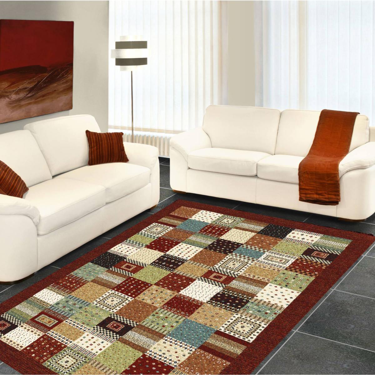 Woodstock Patchwork Rugs 32036 8312 in Red 240x340cm – image 1