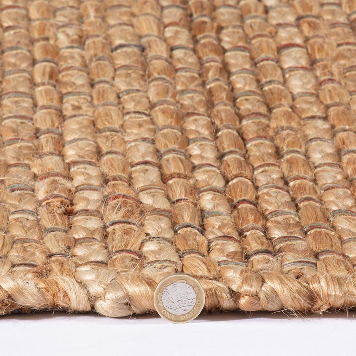 Salford Chunky Jute Modern Rugs in Natural 80x150cm – image 2