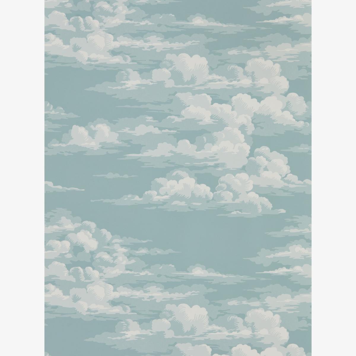 Silvi Clouds Wallpaper 216599 by Sanderson in Sky Blue Roll