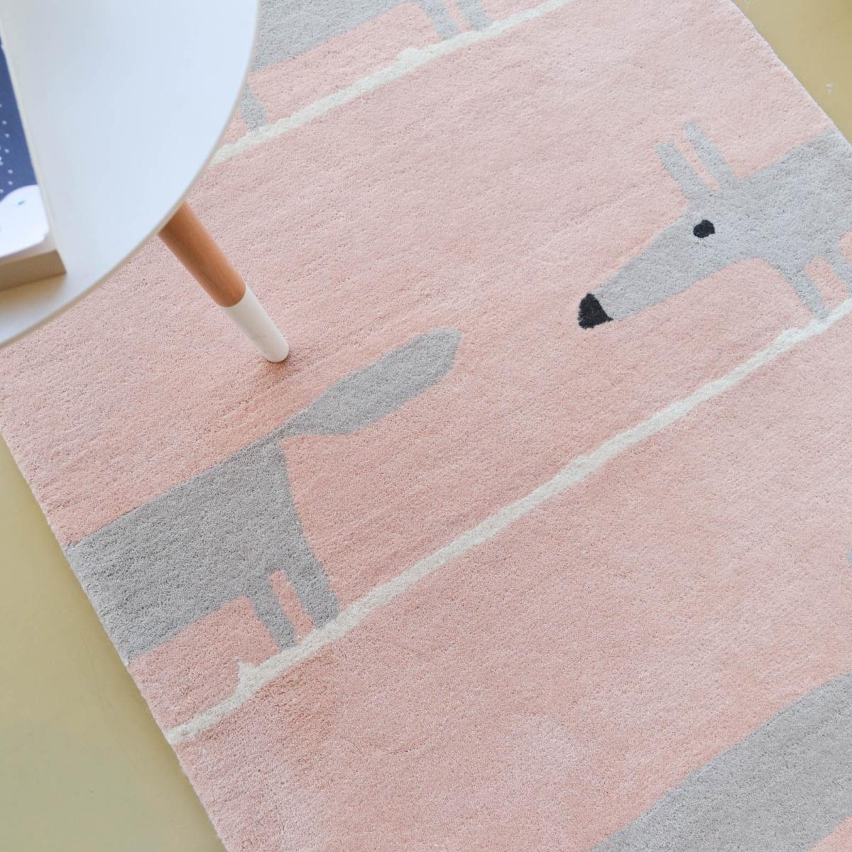 Scion Mr Fox Wool Rugs 25302 Blush Pink&nbsp;90x150cm – image 9