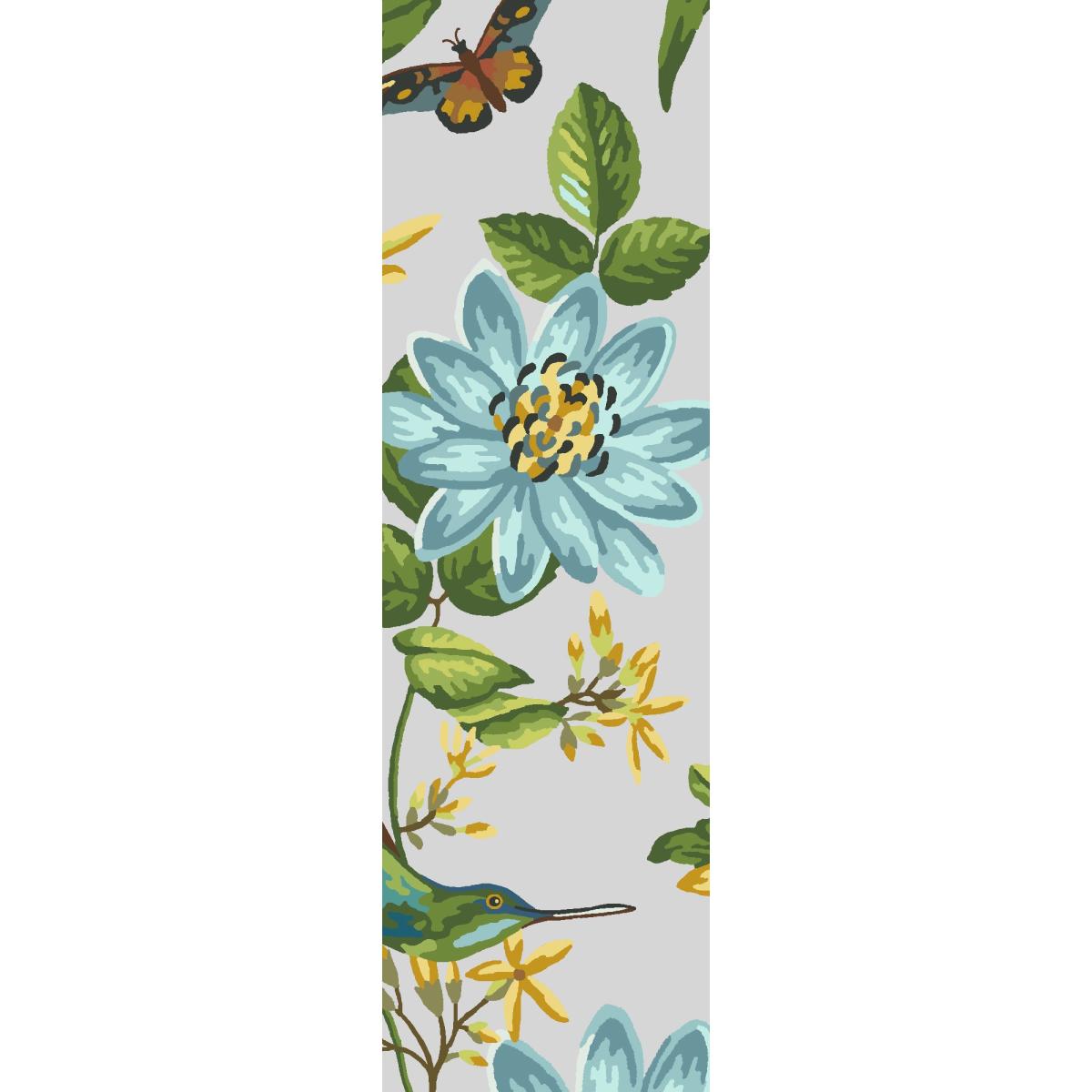 Spring Lotus Indoor Outdoor 438504 Runner Rugs by Wedgwood in Grey60x200cm – image 2