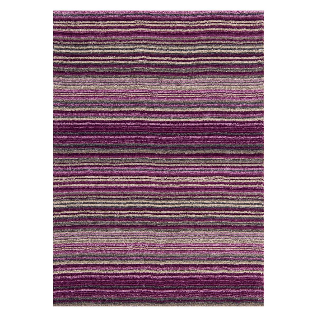 Carter Modern Stripe Wool Rugs in Berry Purple&nbsp;120x170cm – image 4