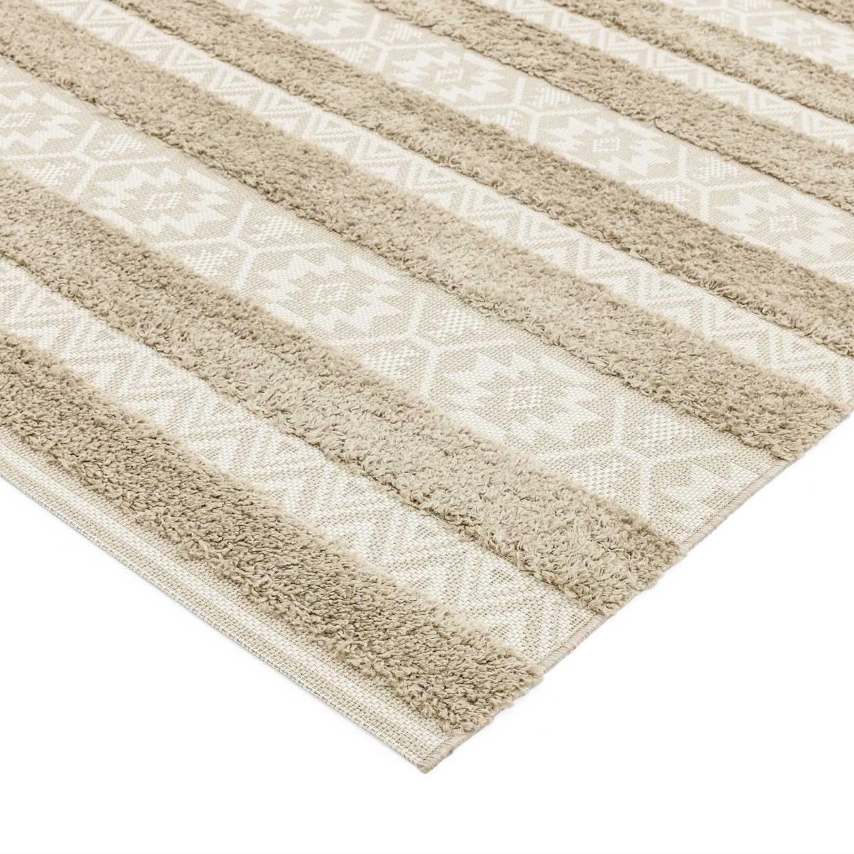 Monty Stripe Geometric Outdoor Rugs in MN04 Natural Cream – image 2