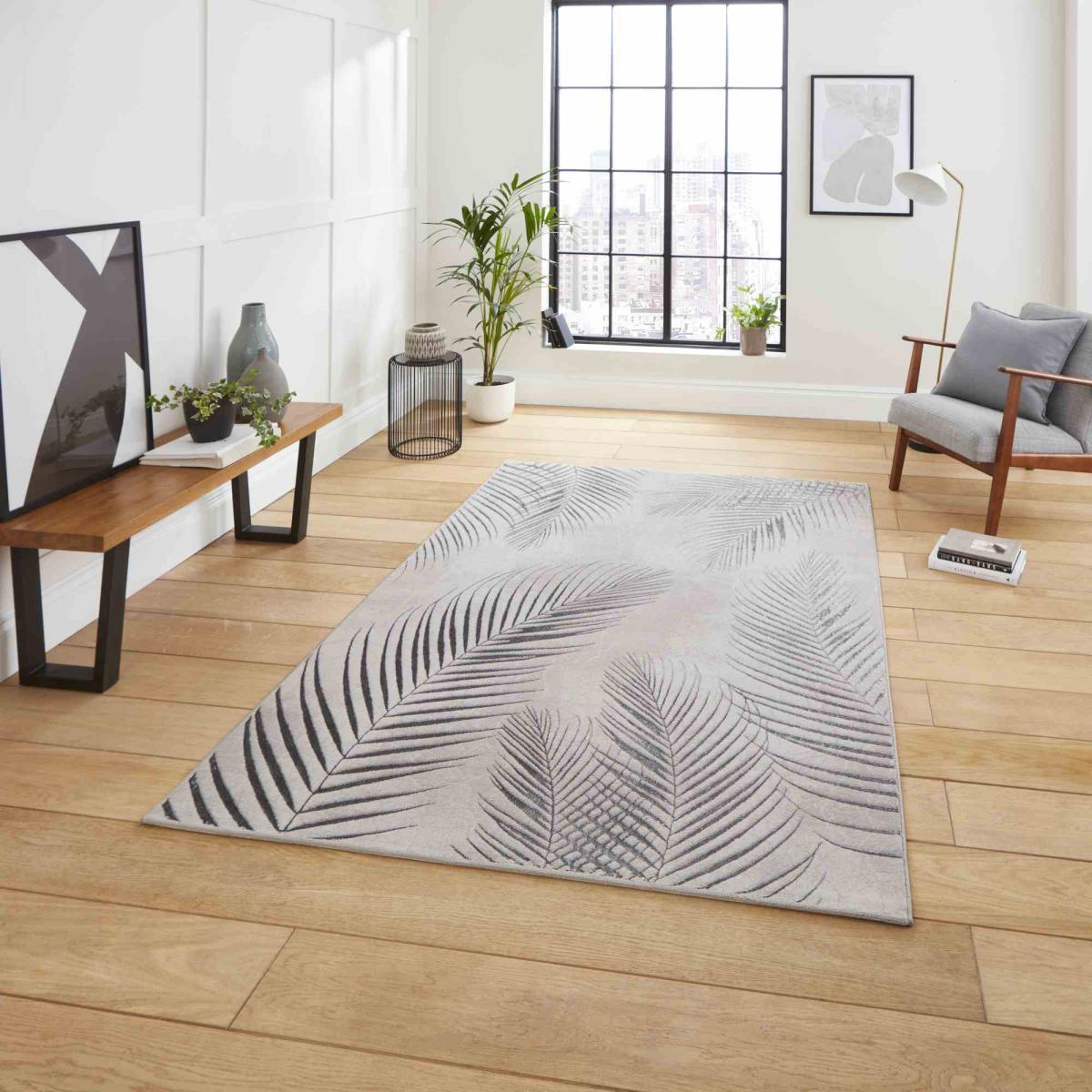 Creation 50051 Botanical Rugs in Grey Silver120x170cm – image 2