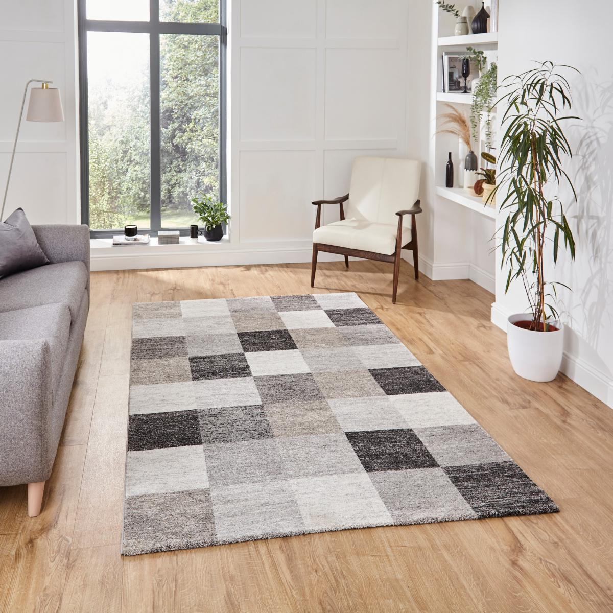 Milano 20623 Geometric Block Rug in Beige – image 1