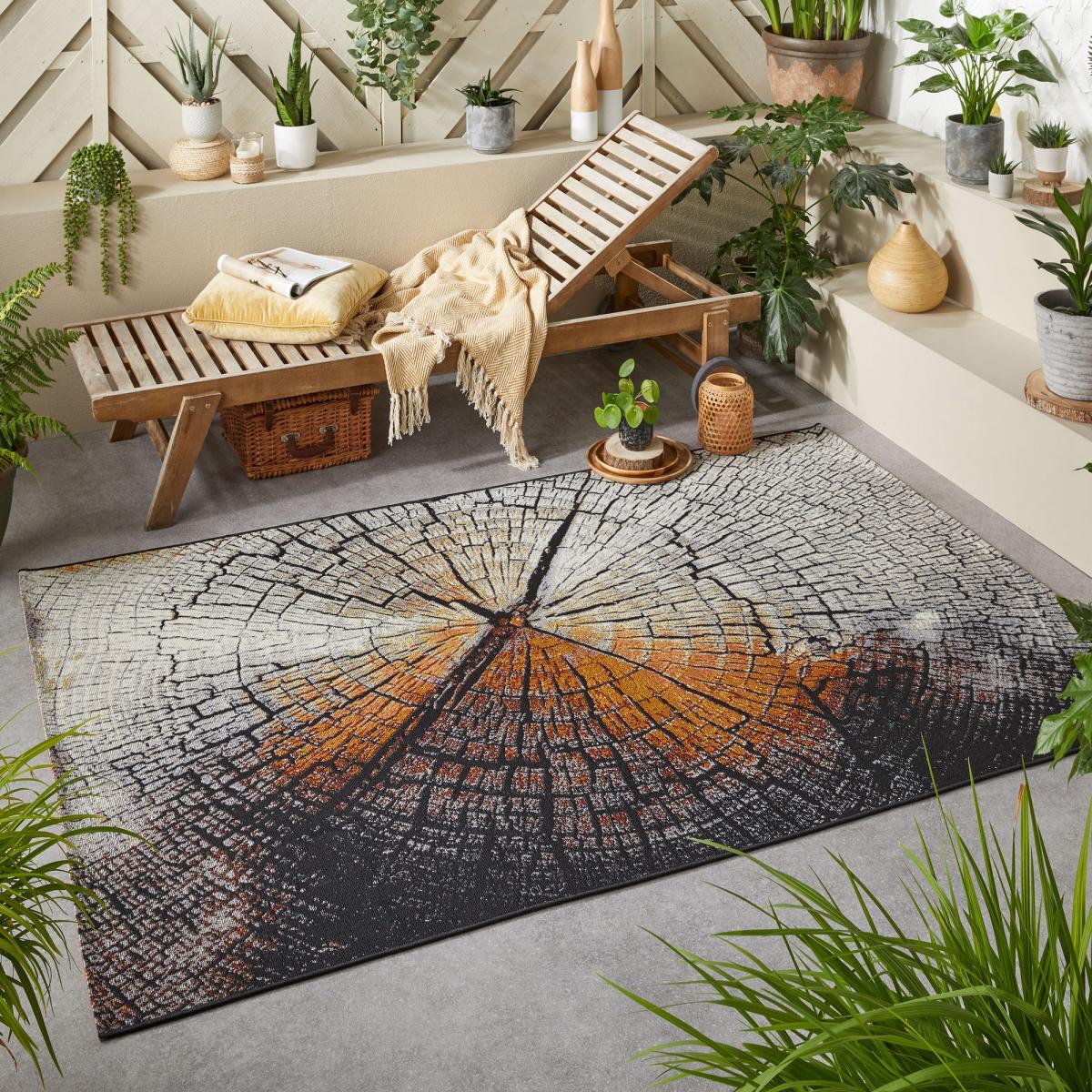 Terra Nova Wood Modern Indoor Outdoor Rugs in Brown160x235cm – image 1