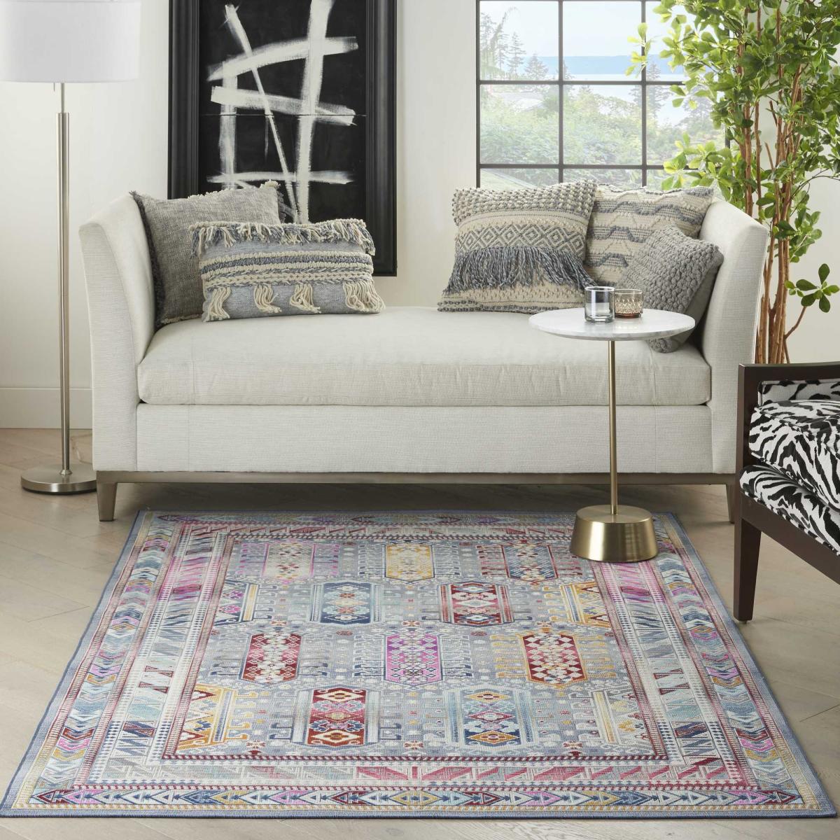 Vintage Kashan Traditional Rugs VKA06 by Nourison in Grey Multi 239x300cm – image 1