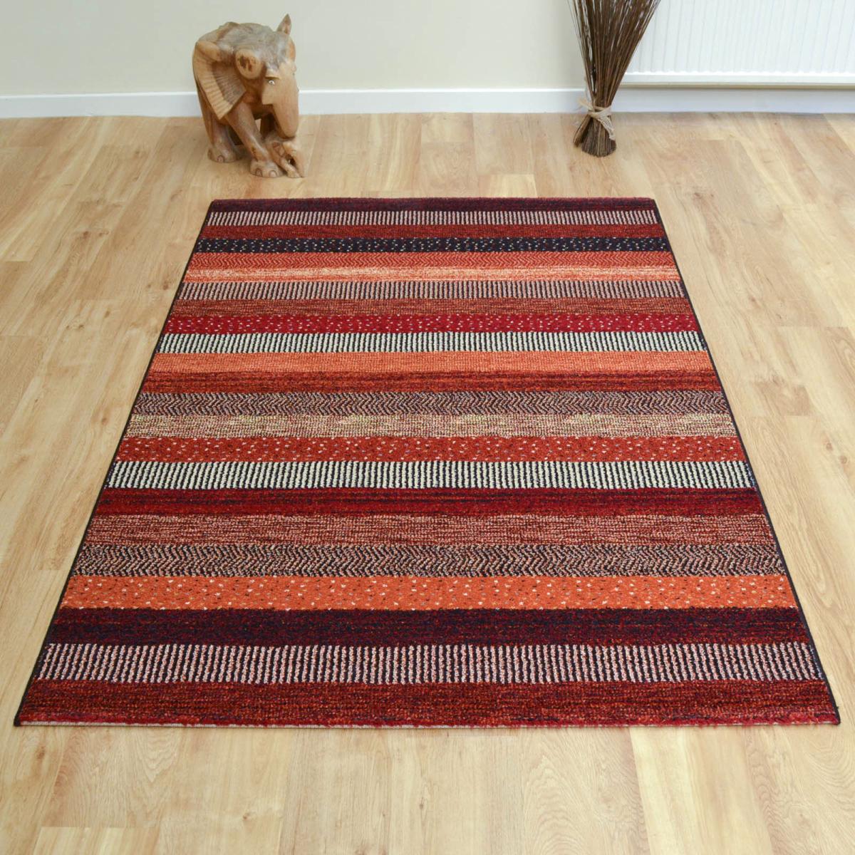 Woodstock Boho Stripe Rugs 32743 1382 in Blue 200x290cm – image 1