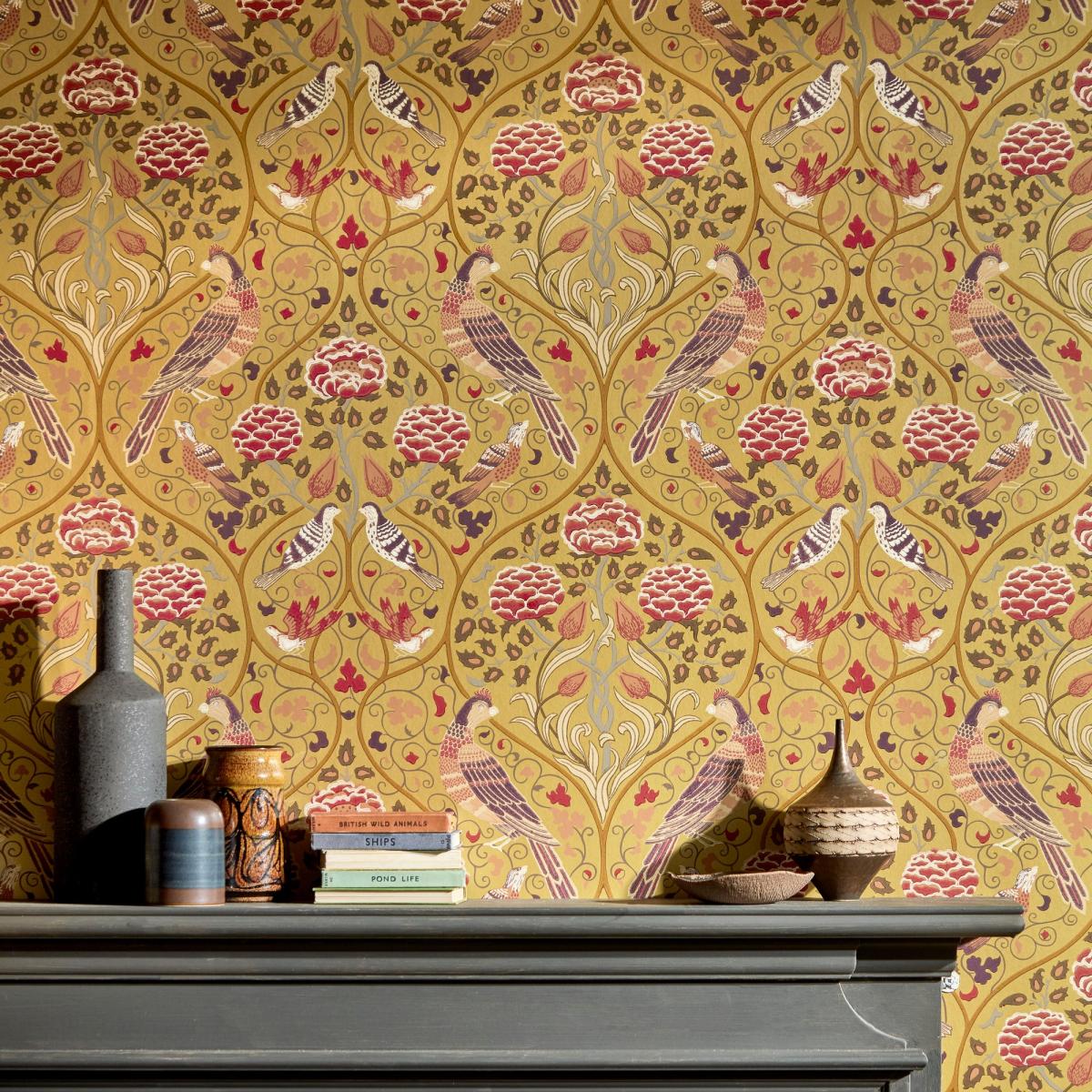 Seasons By May Wallpaper 216685 by Morris & Co in Saffron Yellow Roll – image 2