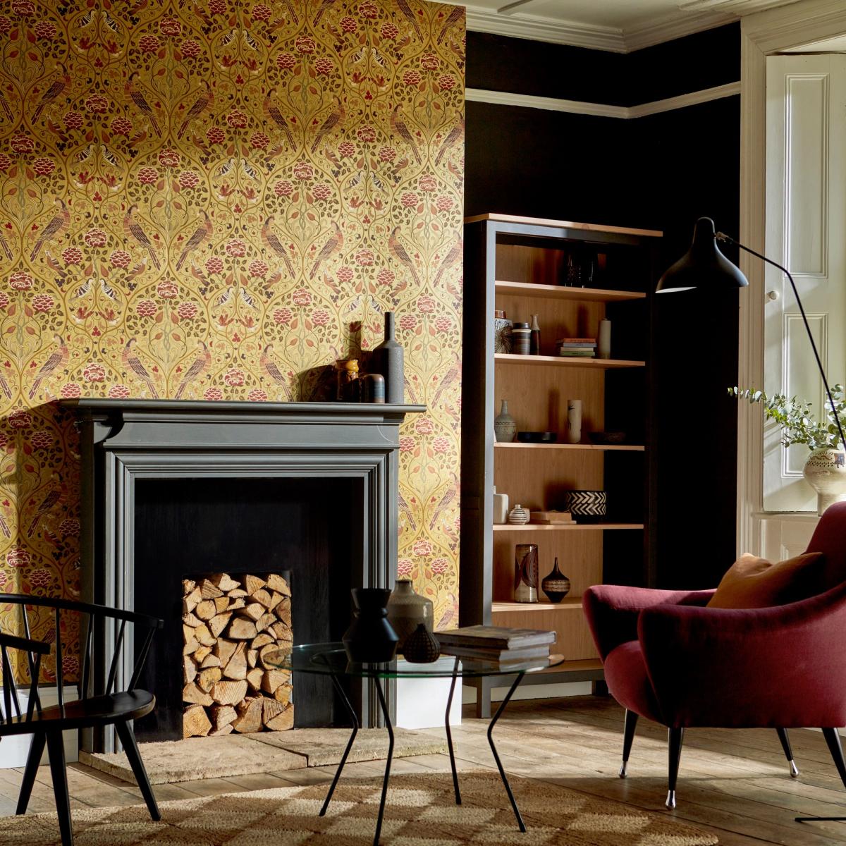 Seasons By May Wallpaper 216685 by Morris & Co in Saffron Yellow Roll – image 1
