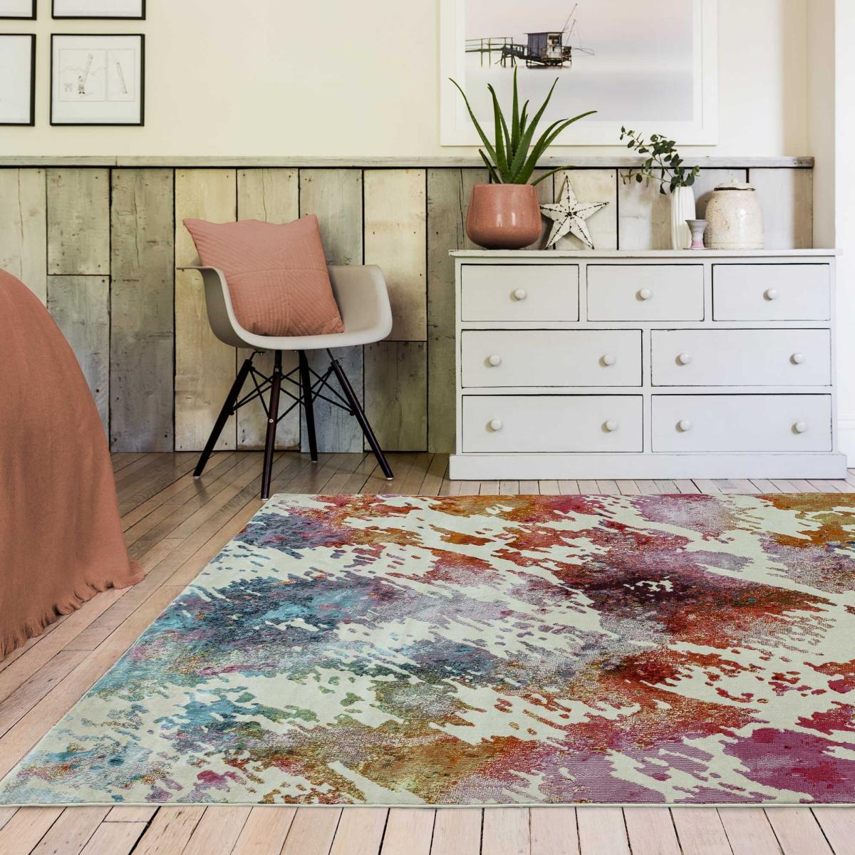 Amelie Watercolour Abstract Rugs in AM05 Multi – image 1