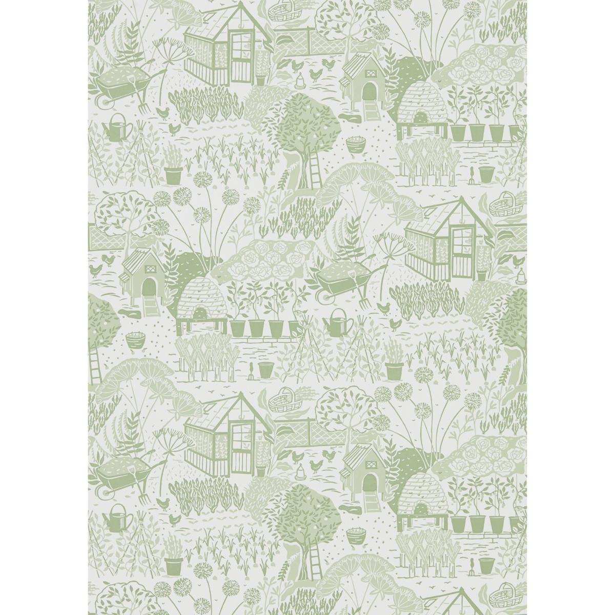 The Allotment Wallpaper 216351 by Sanderson in Fennel Green Roll – image 2