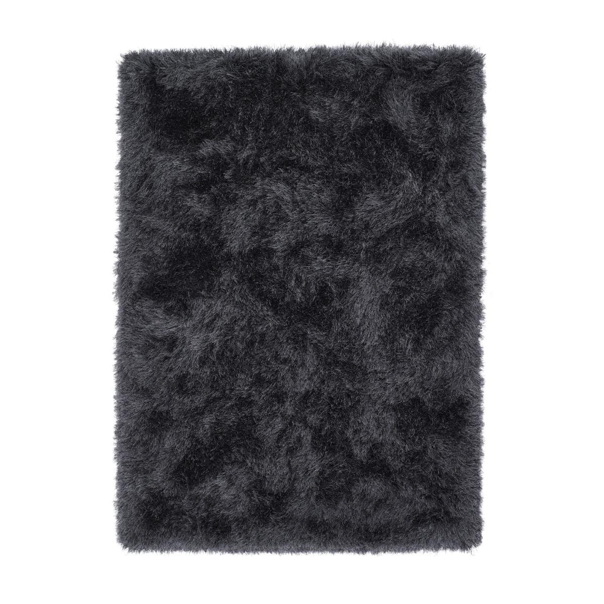Extravagance Shaggy Modern Plain Rugs in Grey 80x150cm – image 4
