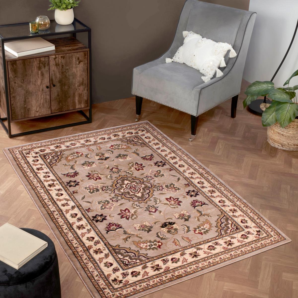 Sherborne Traditional Bordered Rugs in Beige120x170cm – image 1