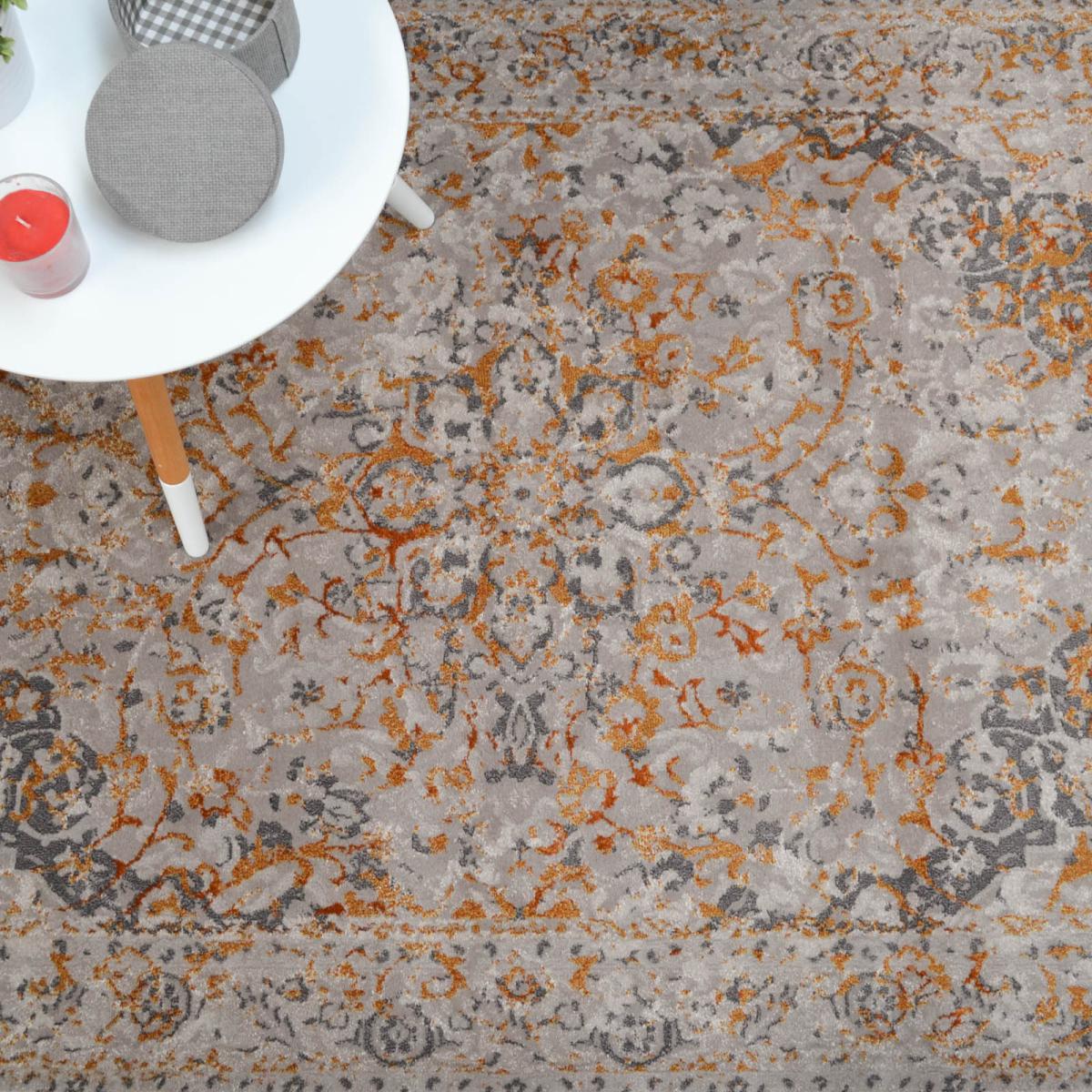 Grandeur Traditional Medallion Rugs in Silver Grey&nbsp;160x230cm – image 5
