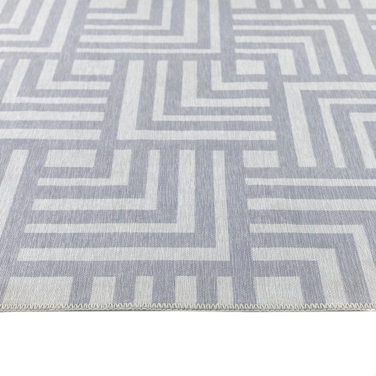 Origins Washable Soho Geometric Rug in Grey&nbsp;160x230cm – image 4