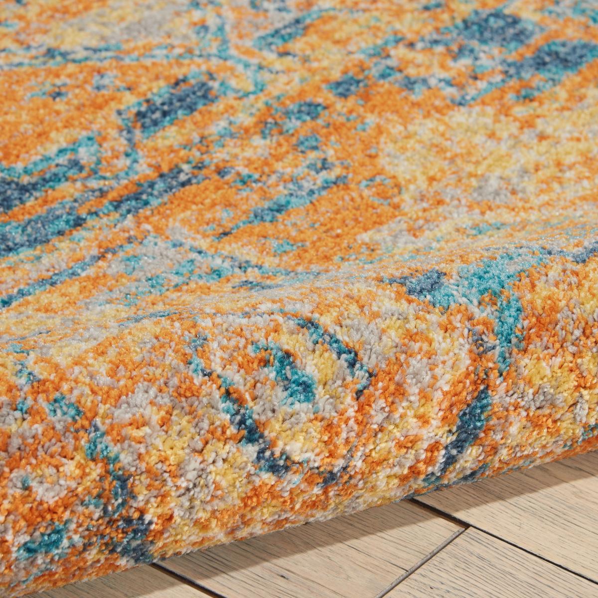 Passion Rugs PSN07 in Teal and Sun 160x221cm – image 3
