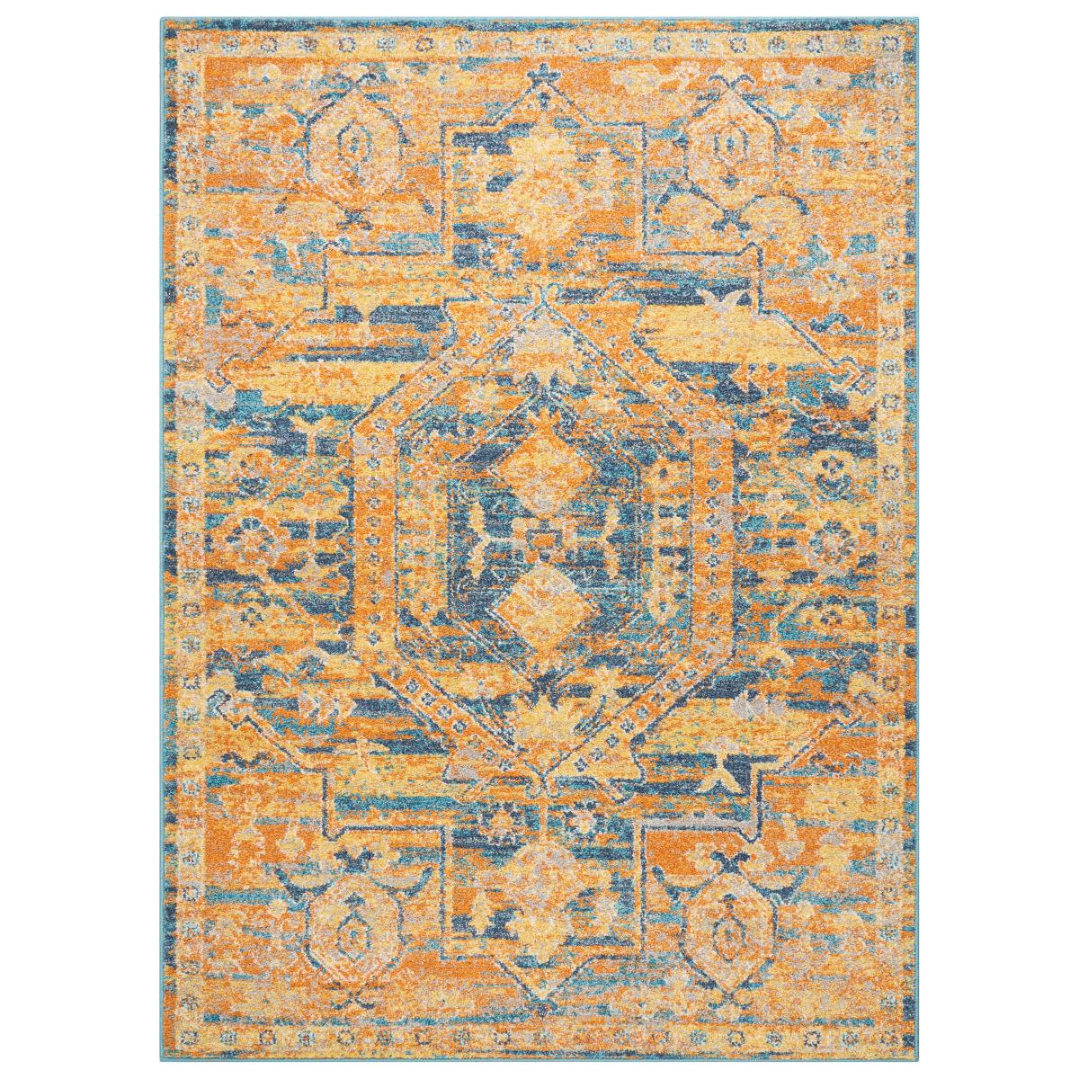 Passion Rugs PSN07 in Teal and Sun 160x221cm – image 5