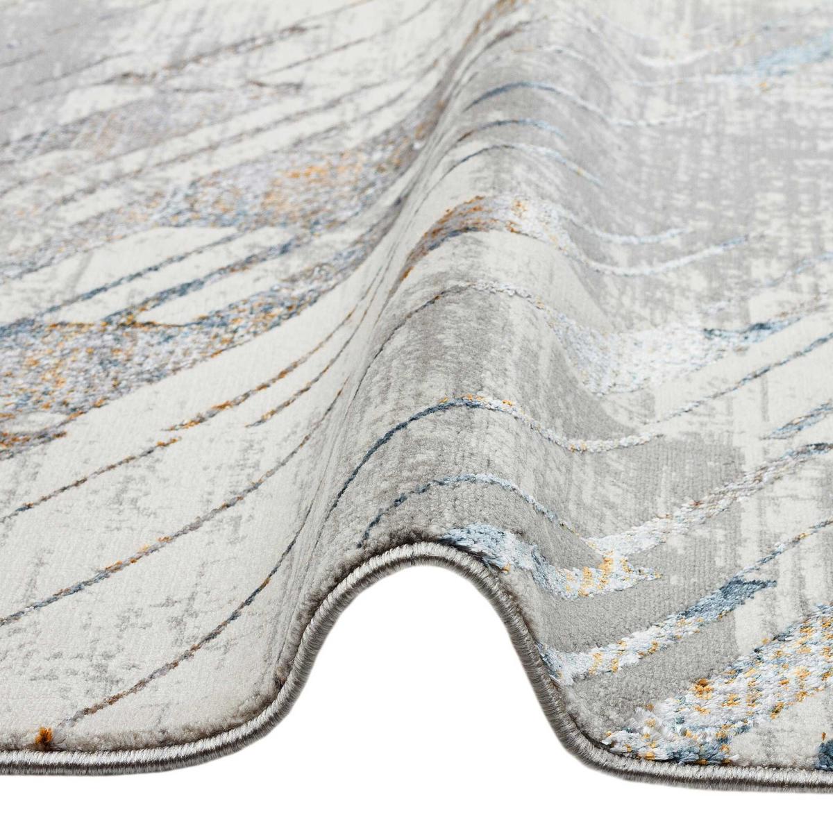 Dalia DAL09 Abstract Rugs in Silver Multicolour&nbsp;160x220cm – image 3