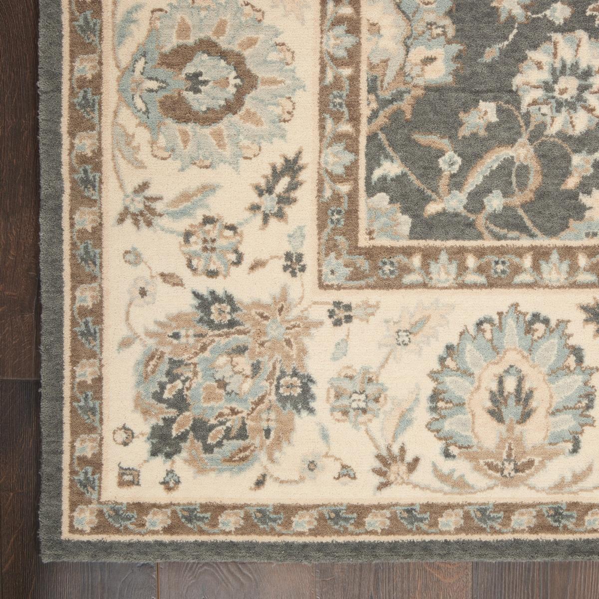 Living Treasure Hallway Runner Rugs by Nourison LI16 in Grey Ivory&nbsp;76x244cm – image 2