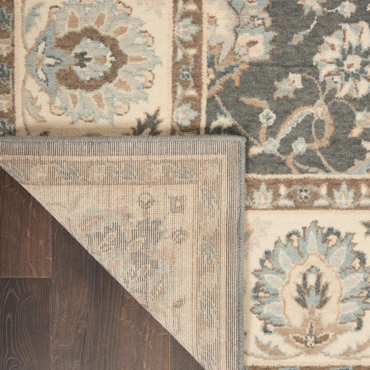 Living Treasure Hallway Runner Rugs by Nourison LI16 in Grey Ivory&nbsp;76x244cm – image 3