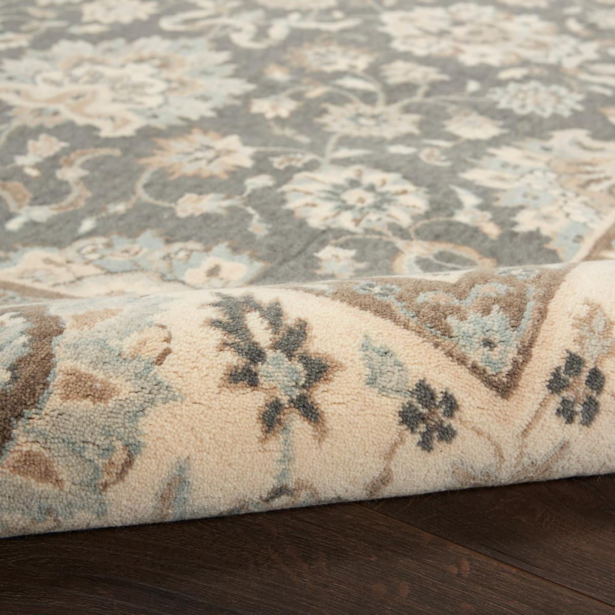 Living Treasure Hallway Runner Rugs by Nourison LI16 in Grey Ivory&nbsp;76x244cm – image 4