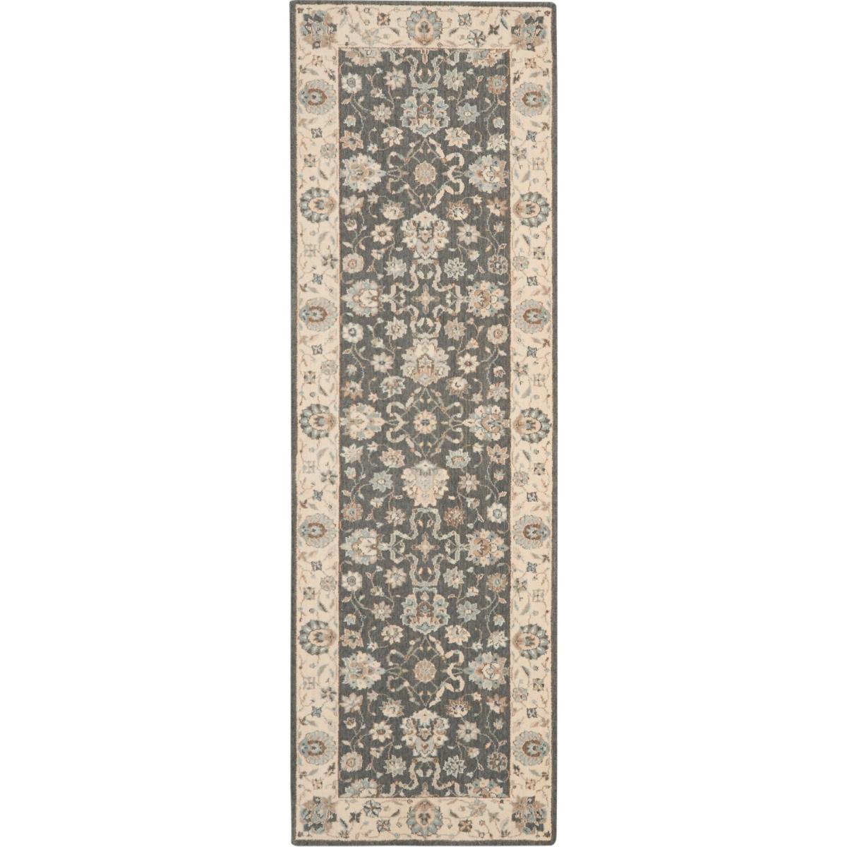 Living Treasure Hallway Runner Rugs by Nourison LI16 in Grey Ivory&nbsp;76x244cm – image 5