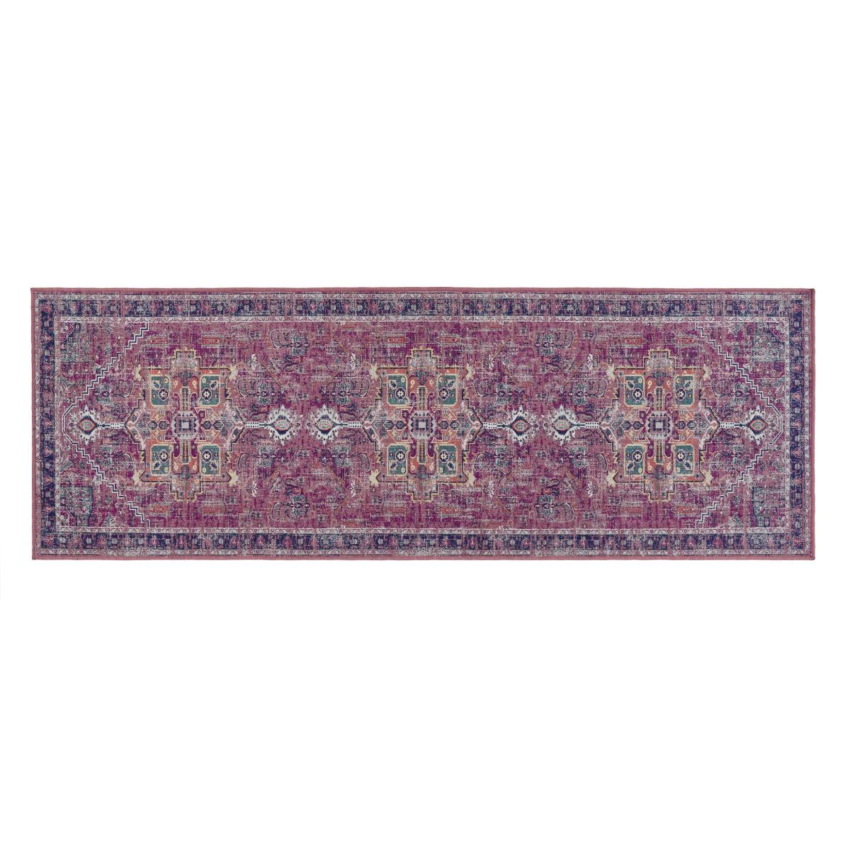 Granada Traditional Persian Runner Rugs in Ruby Red 67x200cm – image 2
