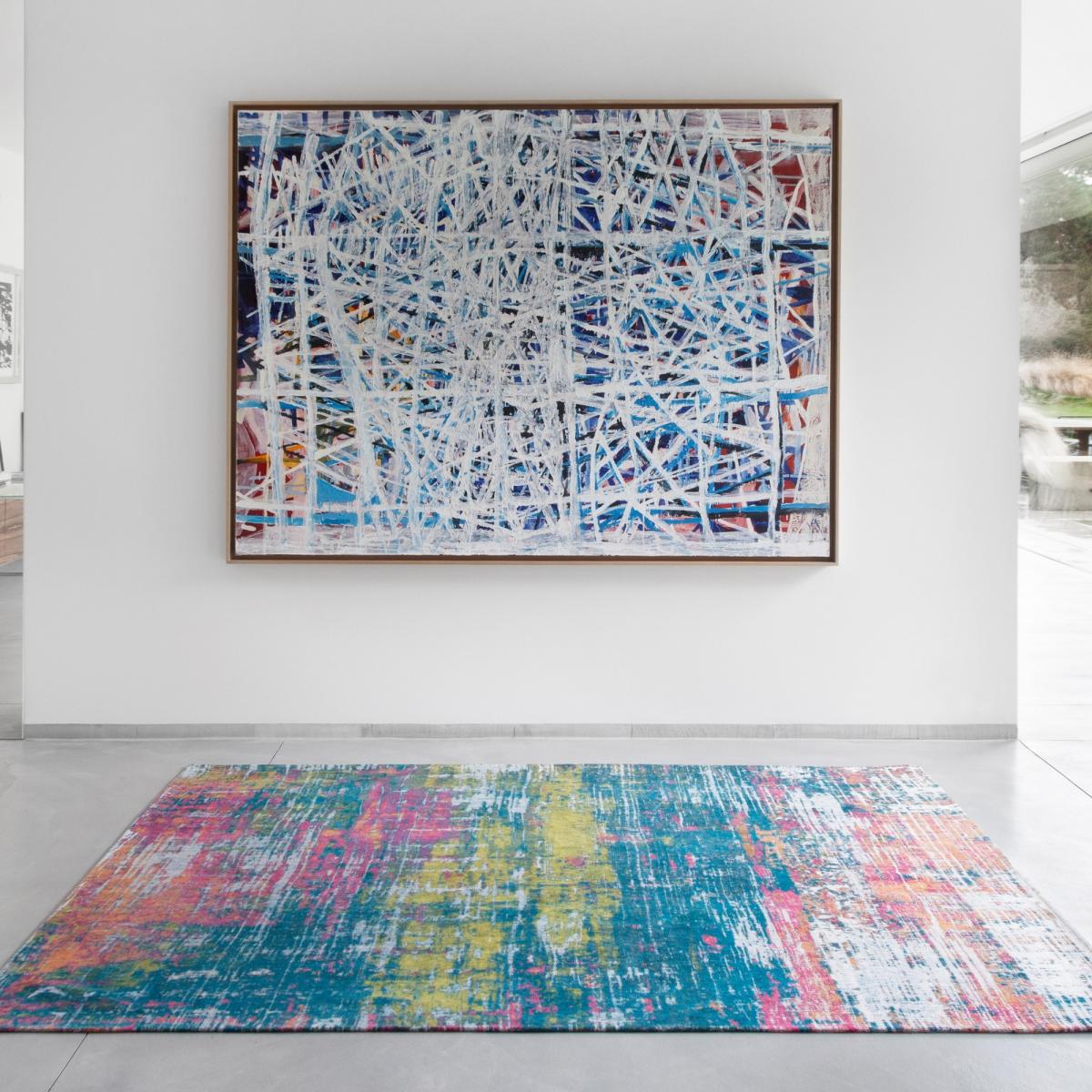 Louis De Poortere Modern Abstract Atlantic Streaks Rugs 9214 in Jefferson Multi 170x240cm – image 1