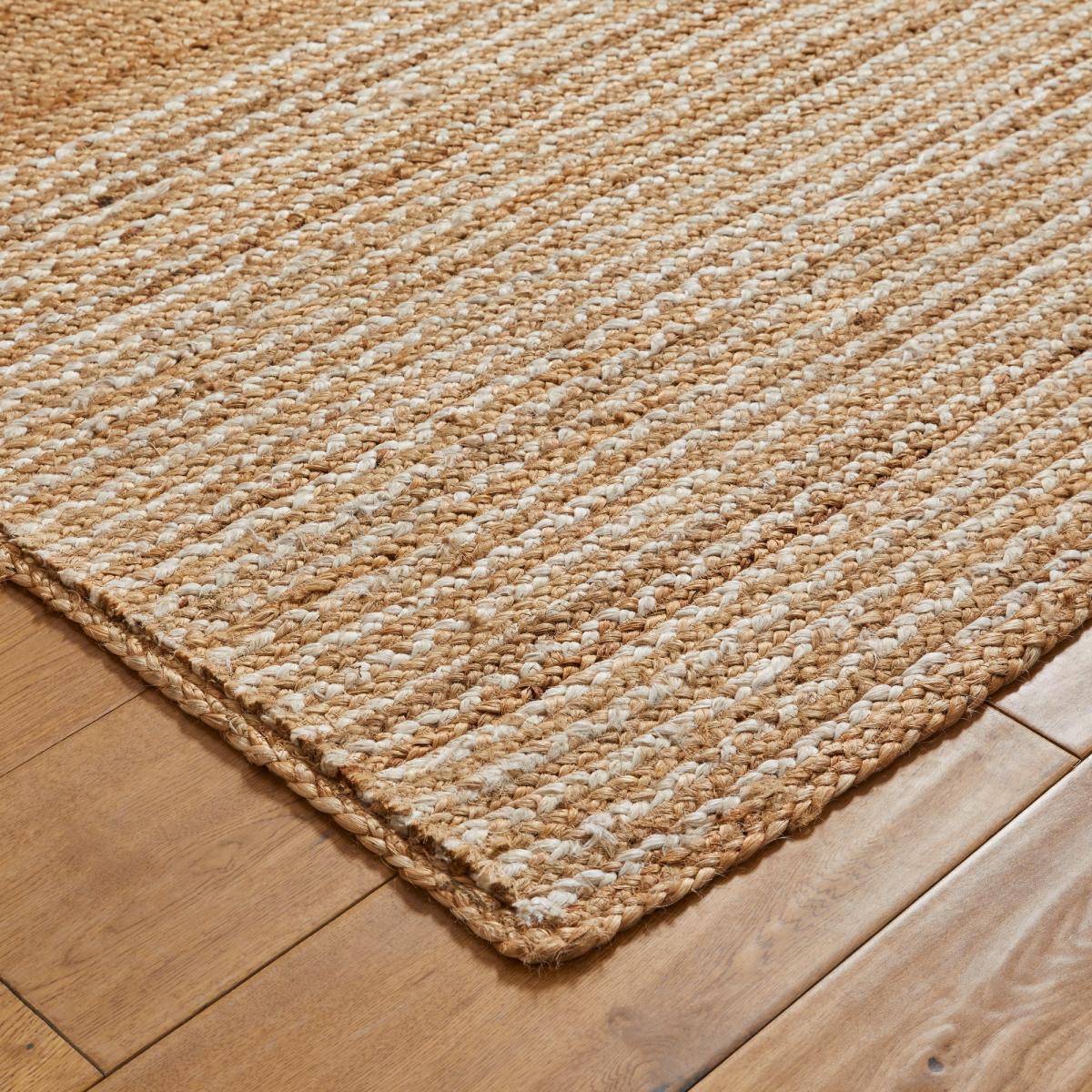 Naturals Stripes Jute & Cotton Flatweave Rug 120x170cm – image 2