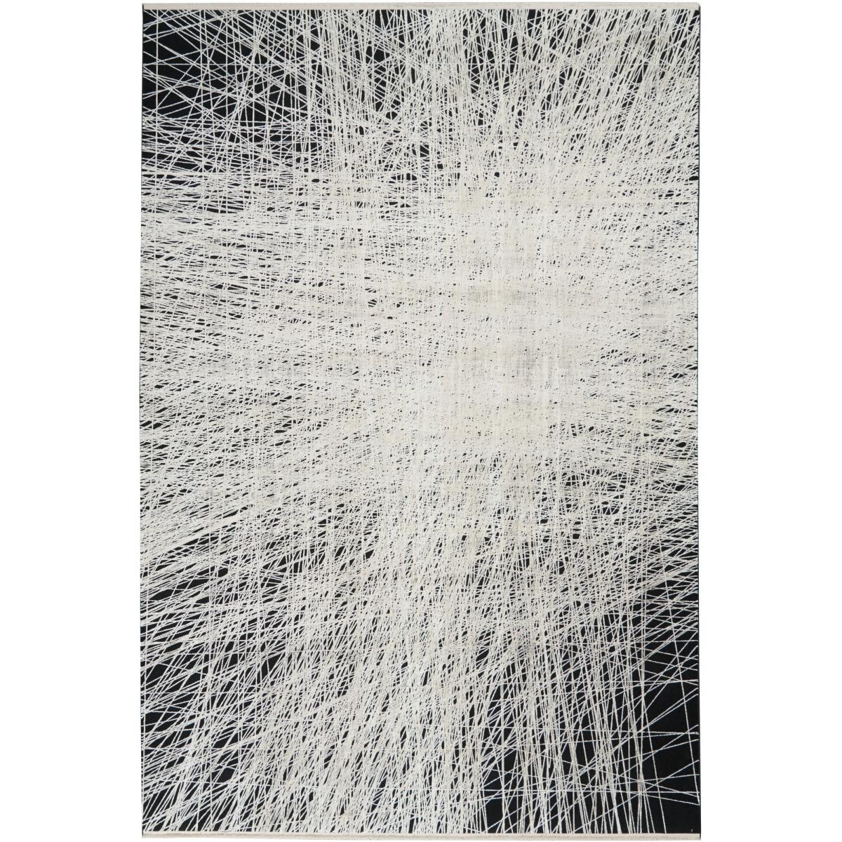 CK50 Calvin Klein Balian Abstract Rugs CK55 in Black Silver274x366cm – image 4