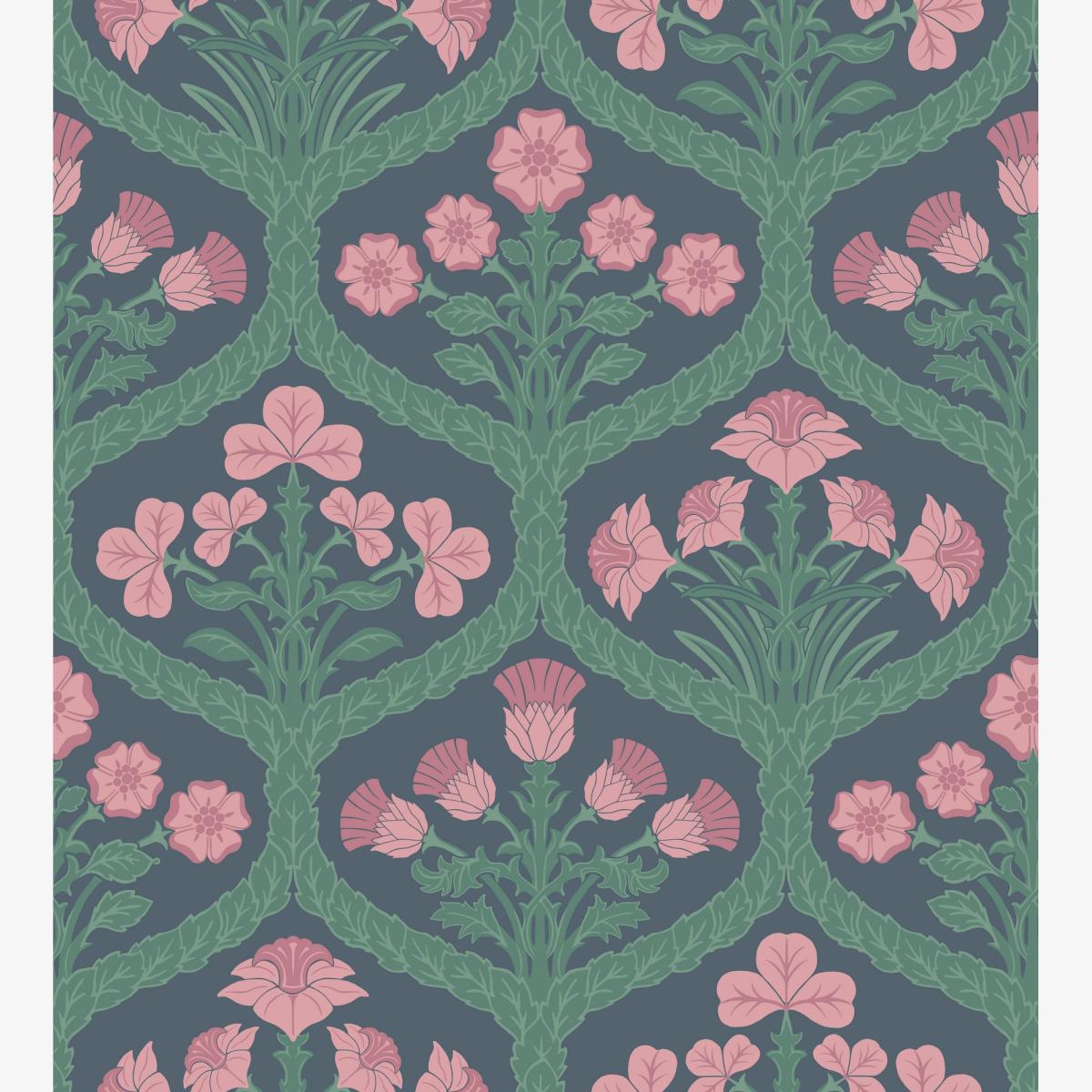 Floral Kingdom Wallpaper 116 3010 by Cole & Son in Rose and Forest GreenRoll