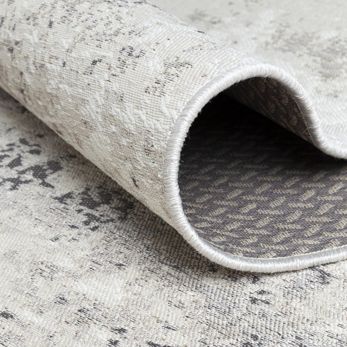Luminous Abstract Flatweave Indoor Outdoor Rug 508 001 AC620 in Cream Beige 170x240cm – image 3