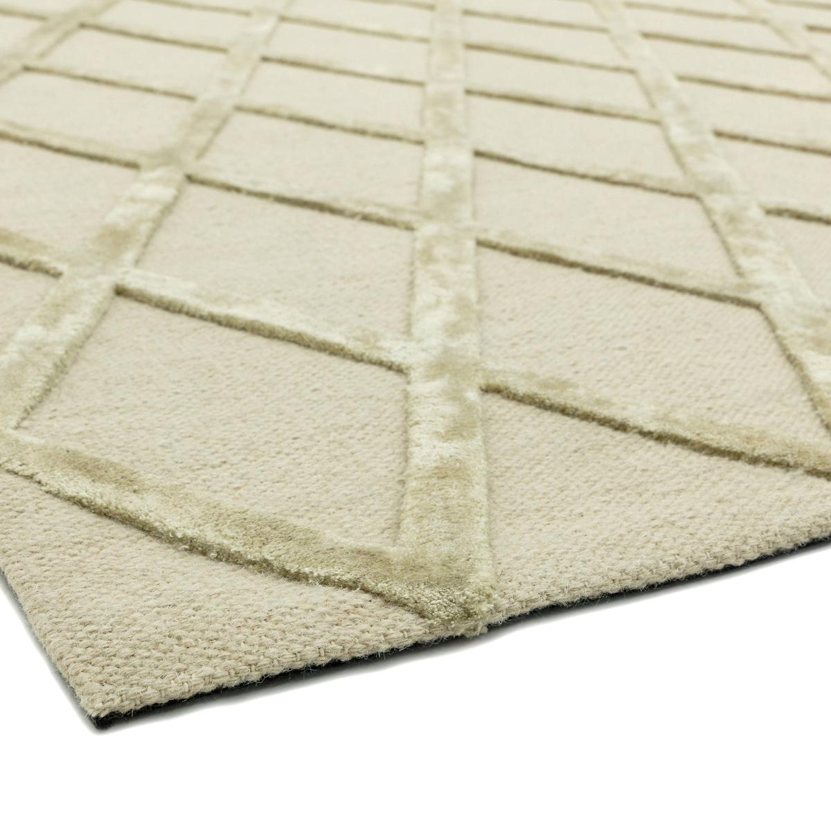 Dixon Diamond Luxury Wool Viscose Rugs in Gold 120x170cm – image 5