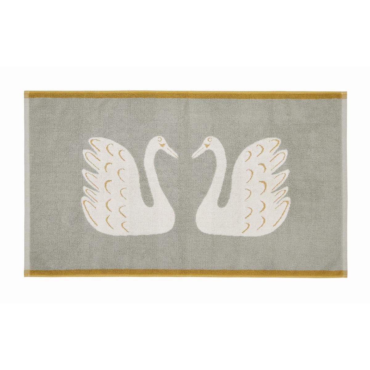 Swim Swam Swan Bath Mat by Scion in Pebble Grey90x50cm – image 2