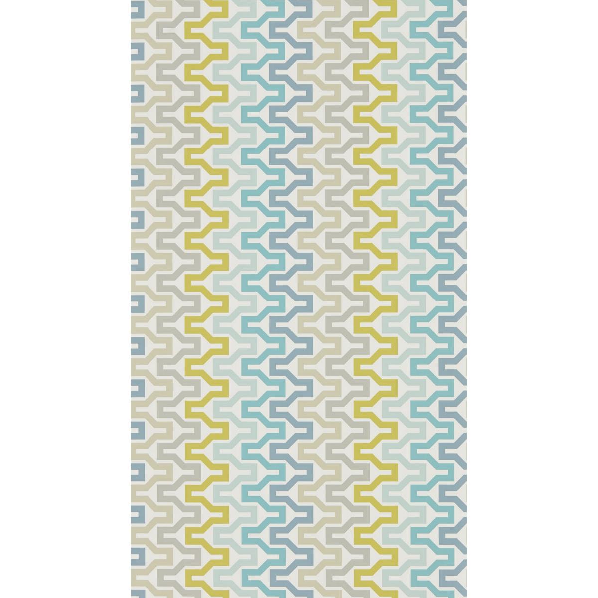 Sioux Wallpaper 111834 by Scion in Marine Midnight Kiwi&nbsp;Roll – image 2