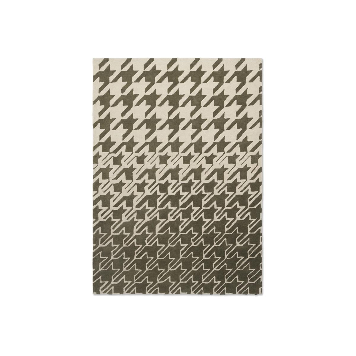 Houndstooth 162804 Wool Rugs by Ted Baker in Grey170x240cm – image 1
