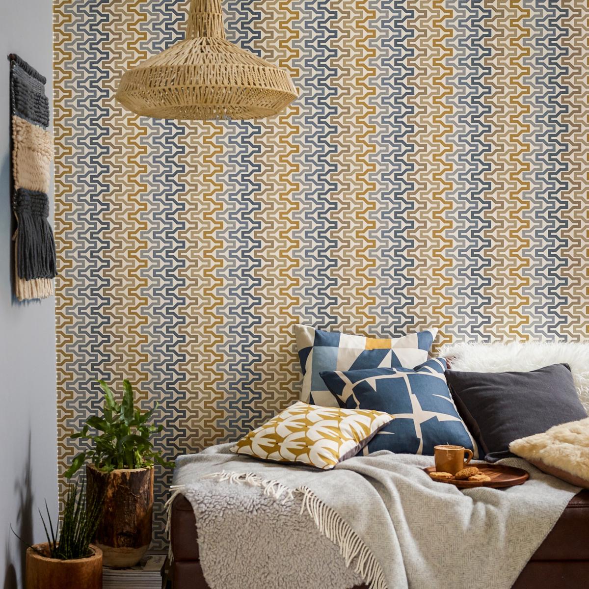 Sioux Wallpaper 111833 by Scion in Charcoal Cinnamon Slate Roll – image 2
