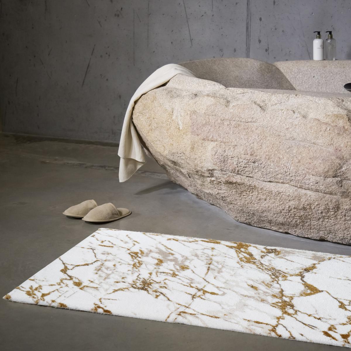 Luxury Paros Marble Bath Mat by Designer Abyss & Habidecor 70x120cm – image 1