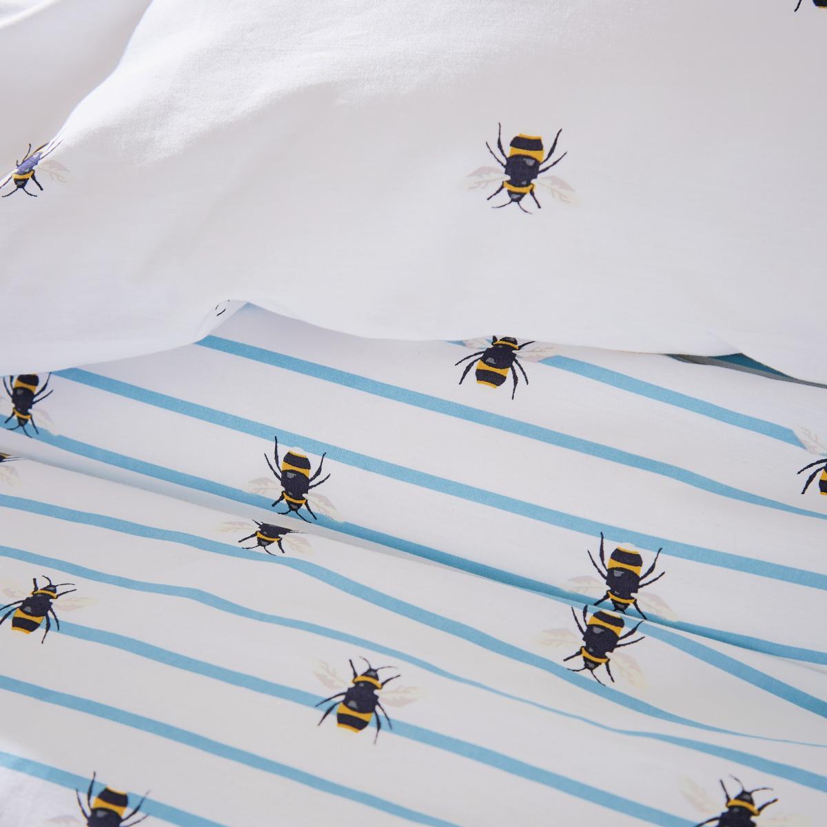 Botanical Bee Striped Bedding Set By Joules in Multi 200x200cm – image 4
